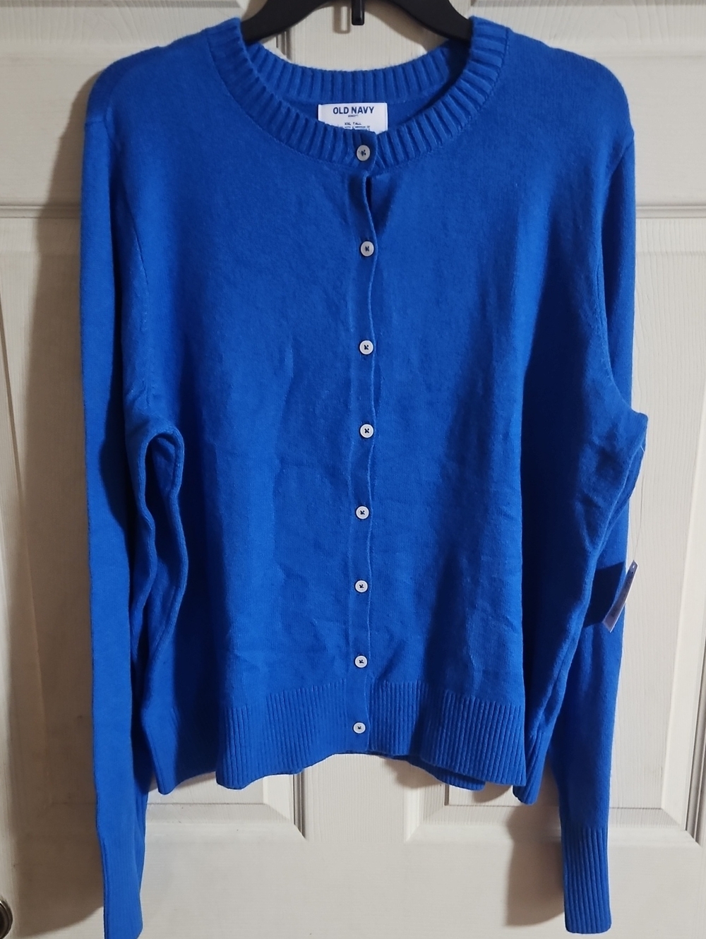 OLD NAVY SoSoft Cropped Crew Neck Cardigan: Blue Moon: New With Tags: XXL TALL